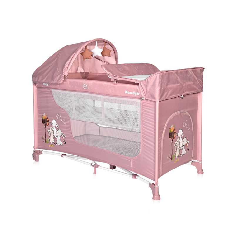 

Кровать-манеж Lorelli Moonlight Rocker 2 Layers Светло-розовый