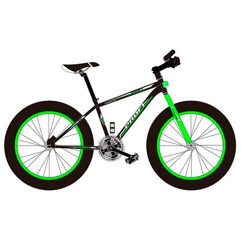 

Велосипед 26 д. EB26POWER 1.0 S26.2, фетбайк, черно-зеленый