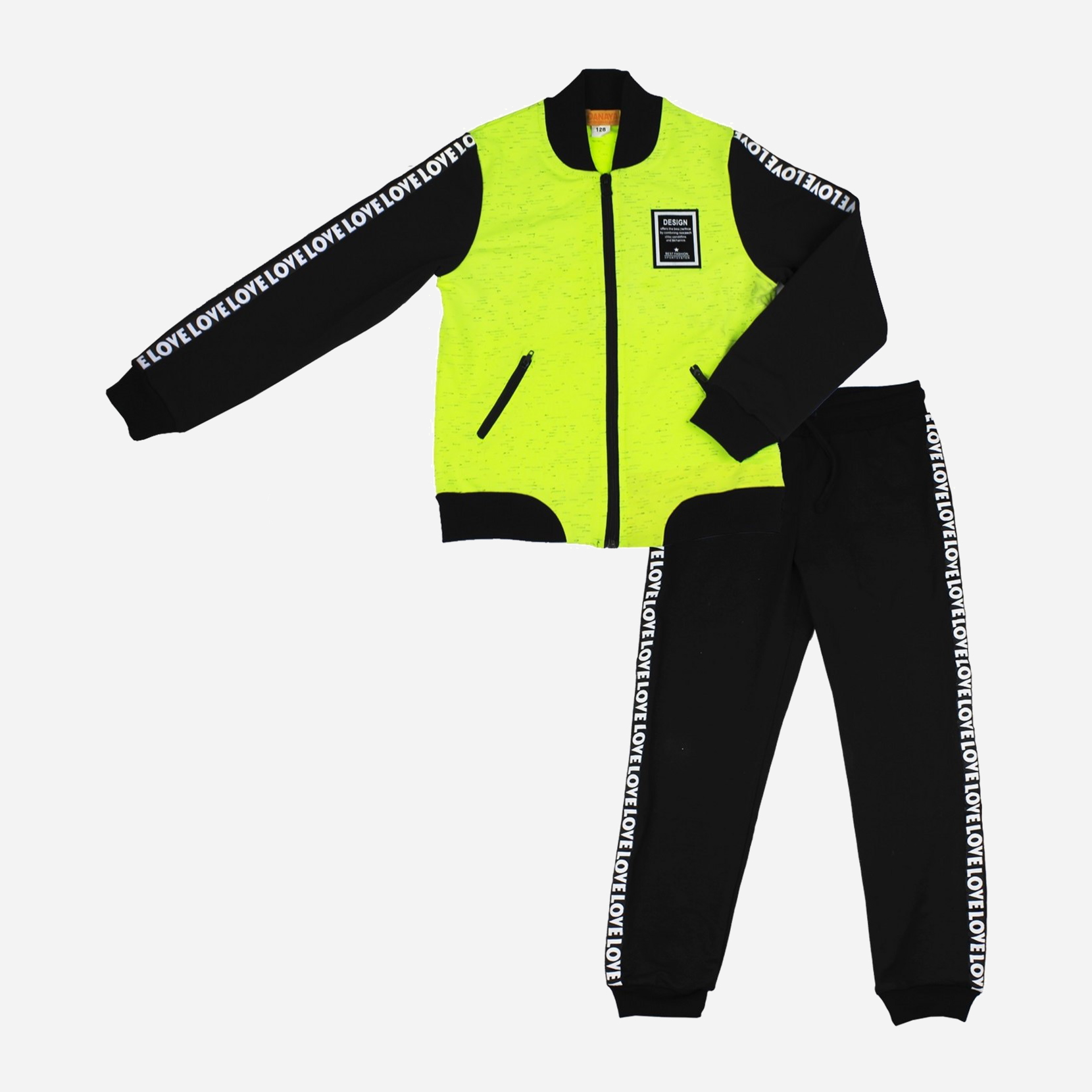 

Спортивный костюм Danaya B19-111 128 см Черный с желтым