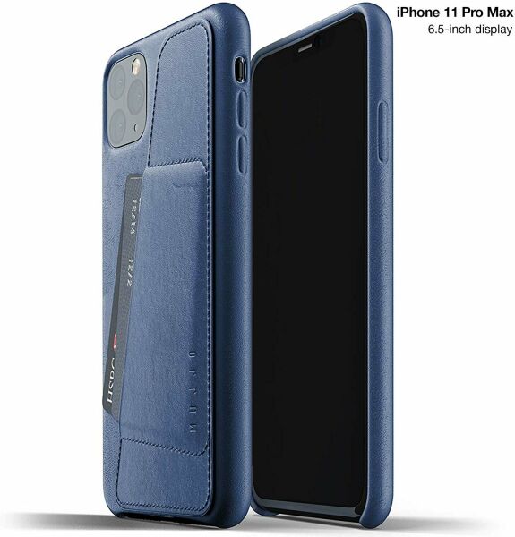 

Кожаный чехол MUJJO Full Leather Wallet для Apple iPhone 11 Pro Max - Monaco Blue