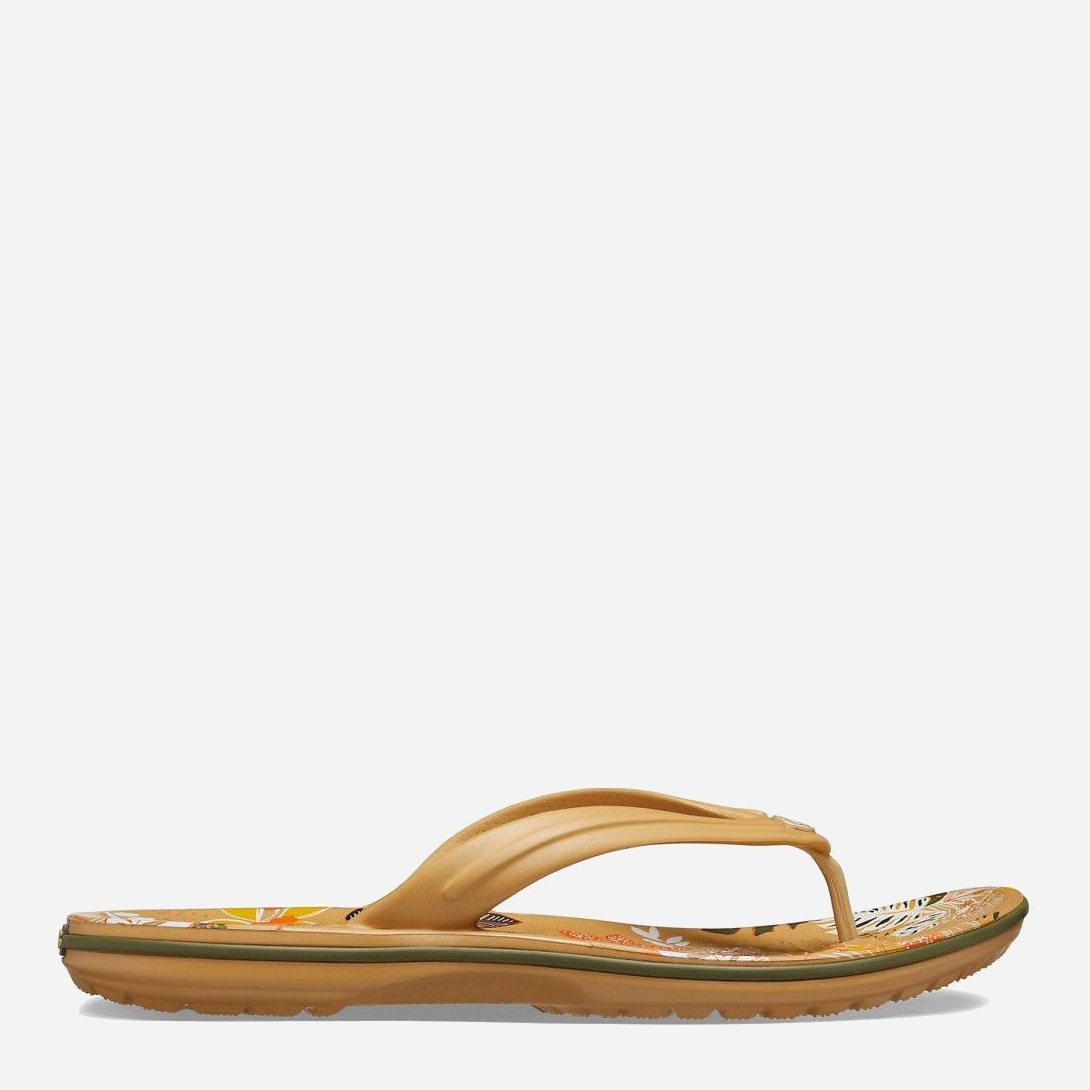 

Вьетнамки Crocs Jibbitz Crocband Botanical Print Flip Tan/Whi 206389-25W 48-49 (M13) 29.7 см Коричневые
