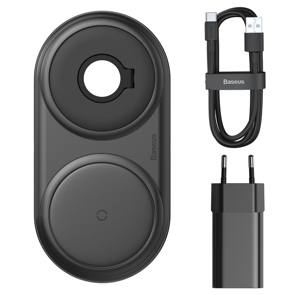 

Беспроводное зарядное устройство Baseus Planet 2in1 Winder Black