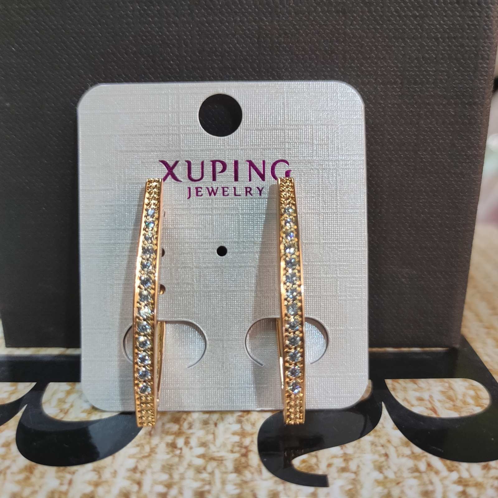

Серьги Xuping с цирконием позолота 99952