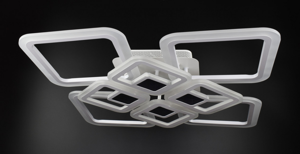 

Люстра потолочная Led с пультом A2720/44A-3D-wh Белый 11х59х59 см.