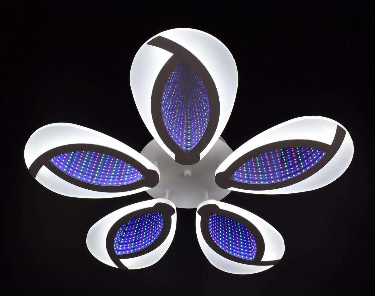 

Люстра потолочная Led с пультом A2701/5-wh Белый 8х59х59 см.