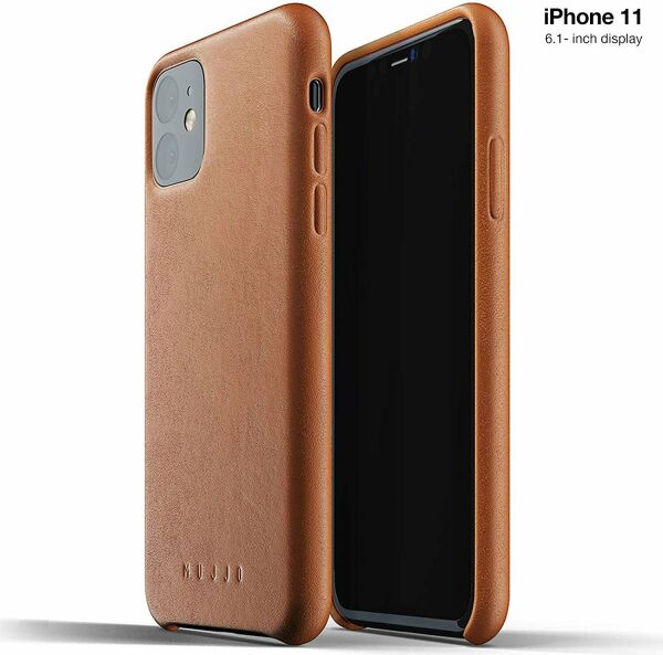 

Кожаный чехол MUJJO Full Leather для Apple iPhone 11 - Tan