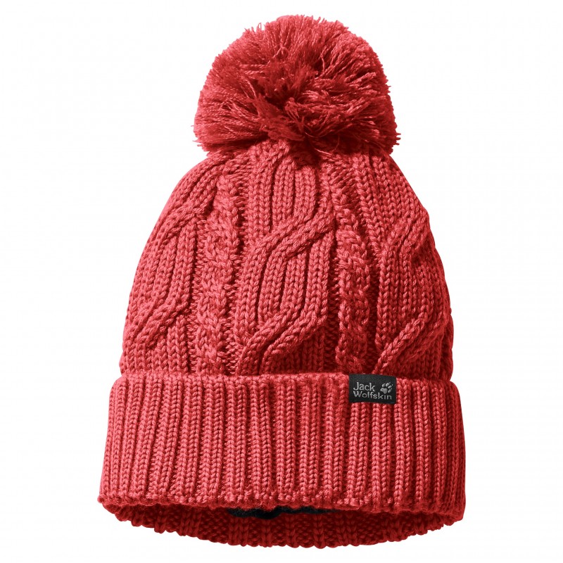 

Шапка STORMLOCK POMPOM BEANIE Jack Wolfskin 1905091-2571 OS Коралловый