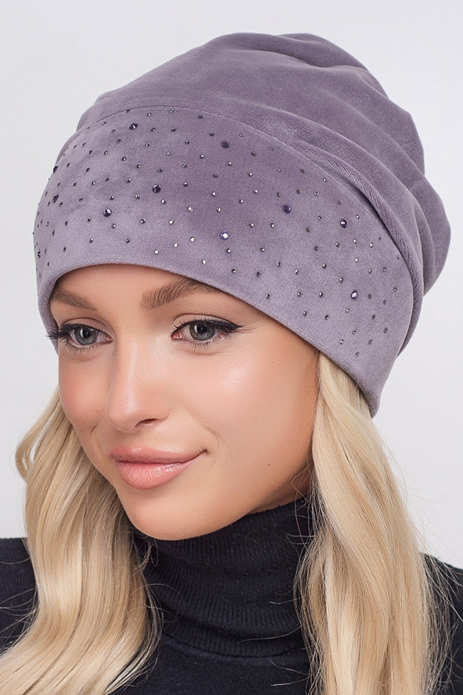 

Велюровая шапка Helen Line Сюрприз  серая, Велюровая шапка Helen Line Сюрприз One size серая