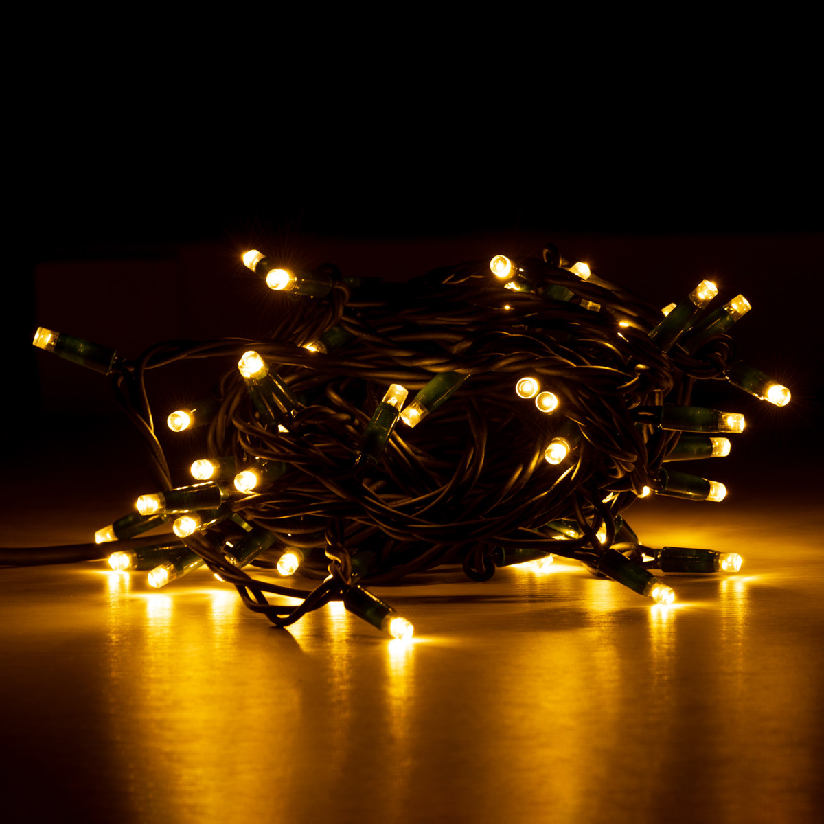 

Гирлянда светодиодная LED уличная Yes! Fun, 65 ламп, IP 65, тепло-белая, зеленый провод, 1 режим мигания