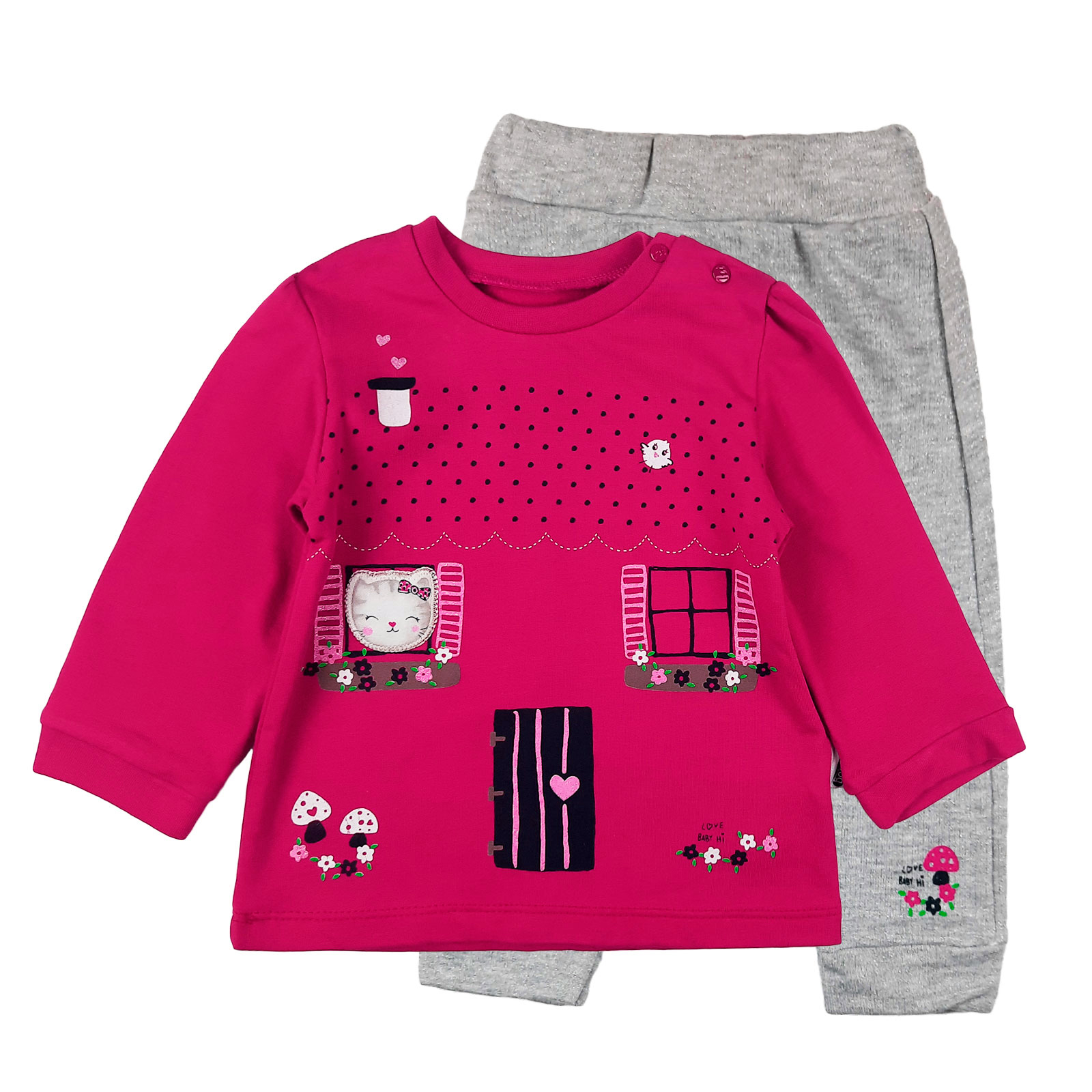 

Комплект (кофта + штаны) Baby HI 347 68-74 см Малиновый