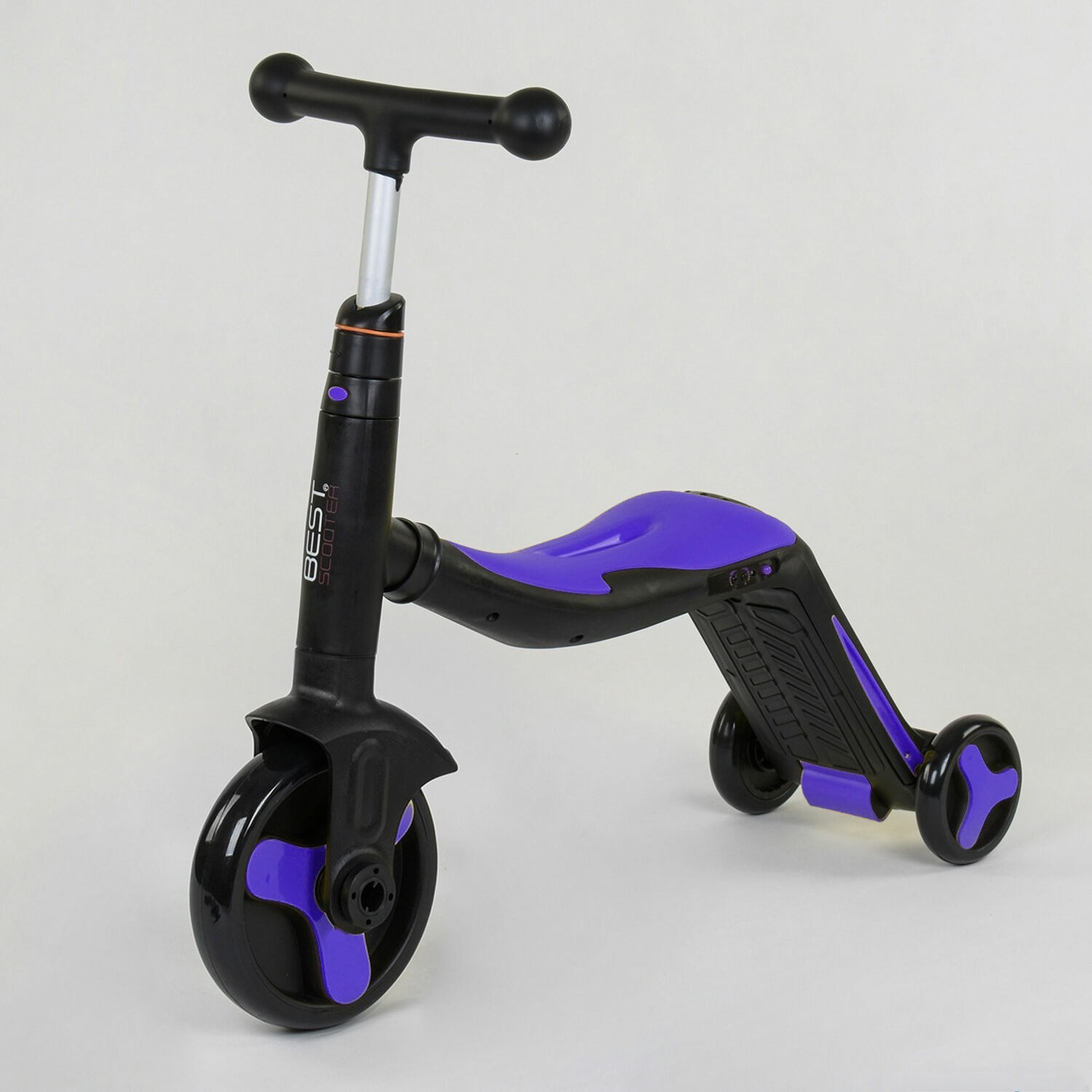 

Самокат-Беговел-Велосипед 3 в 1 Трансформер Best Scooter Черно-красный
