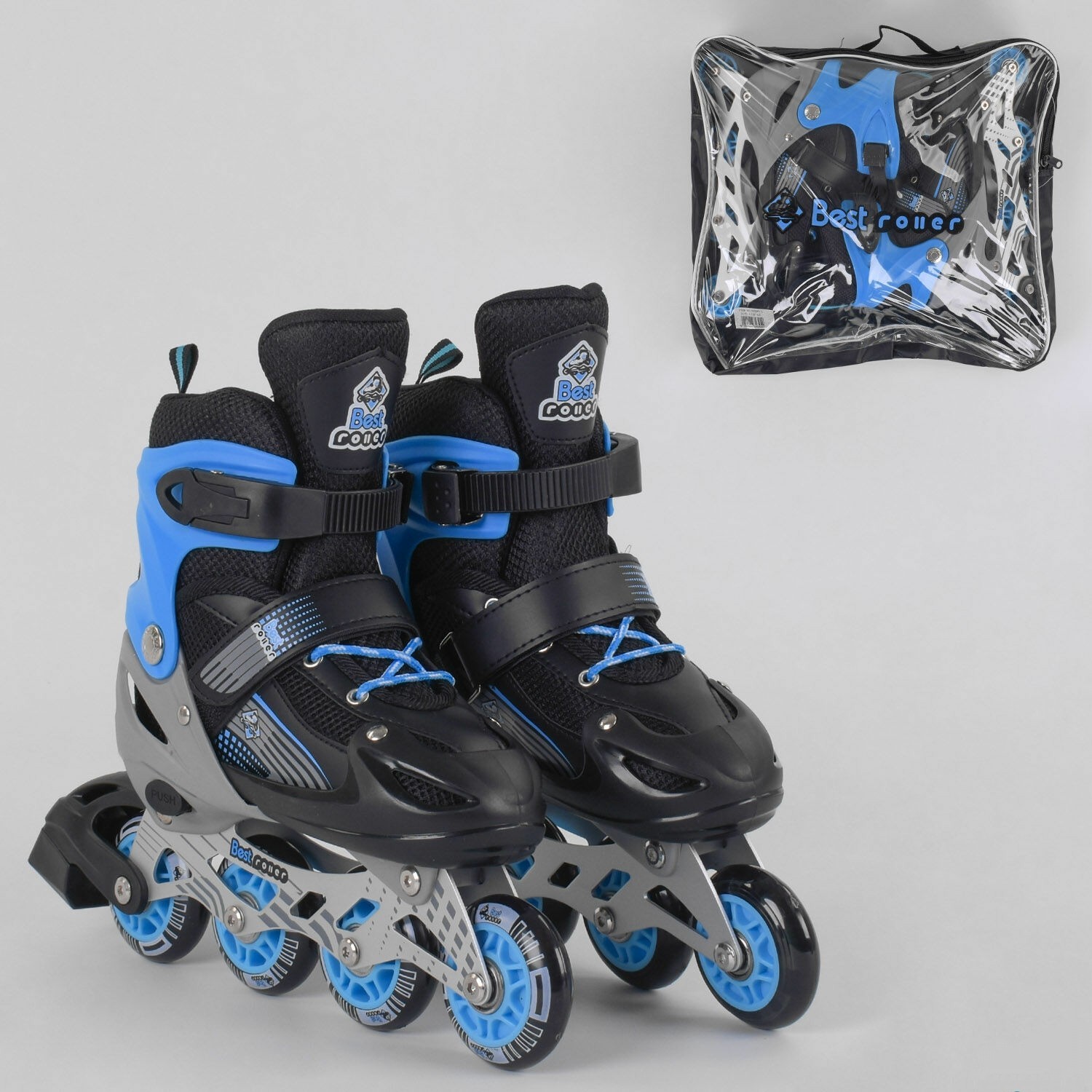 

Детские ролики Best Roller 20045-S размер 30-33 черный з синим