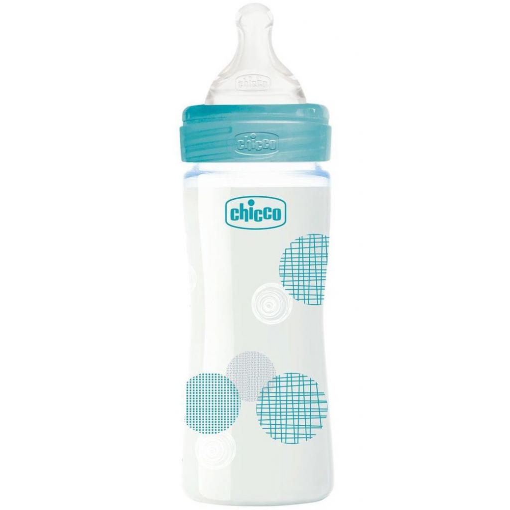 

Бутылочка для кормления Chicco пластиковая Well-being Physio Colors с силик. соской 0м+ 240 (28721.20)