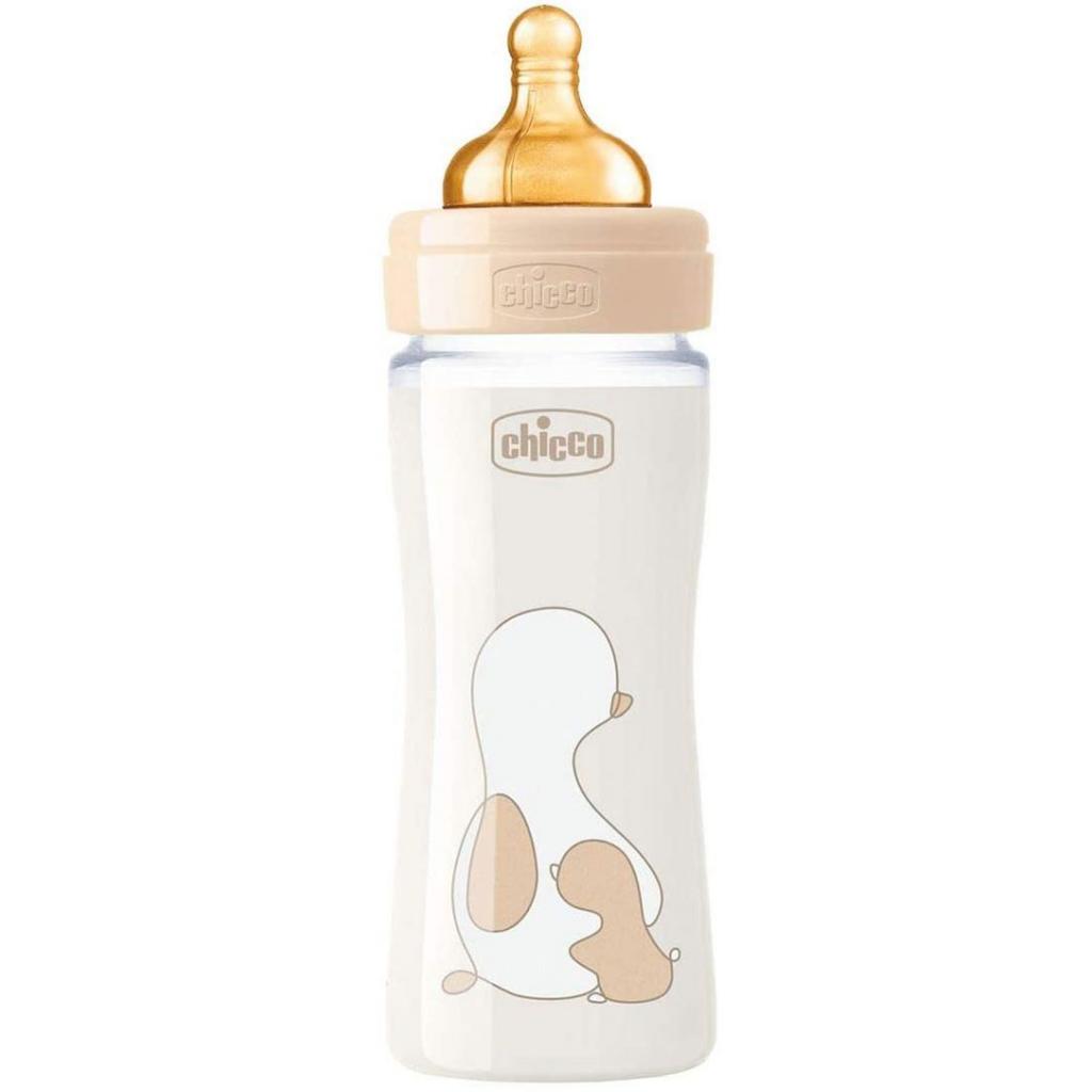 

Бутылочка для кормления Chicco стеклянная Original Touch с латекс. соской 0м+ 240 мл Беж (27720.30)