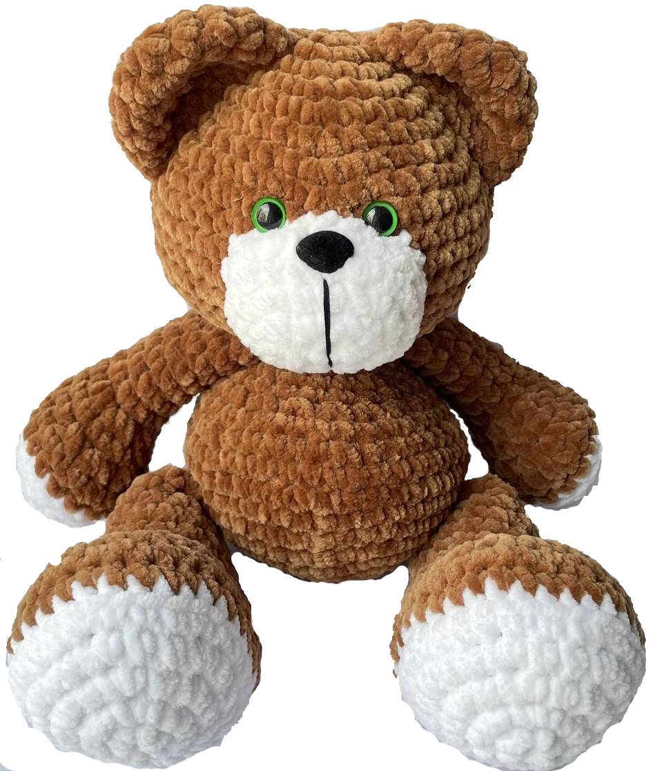 

Мягкая игрушка Crochet UA Медвежонок Бадди коричневый ручной работы 32 см (2020091409)