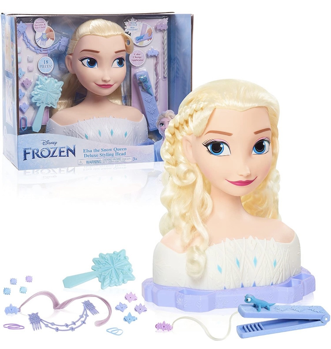 

Disney Frozen 2 Холодное сердце Манекен голова Эльза 32796 Deluxe Elsa the Snow Queen Styling Head