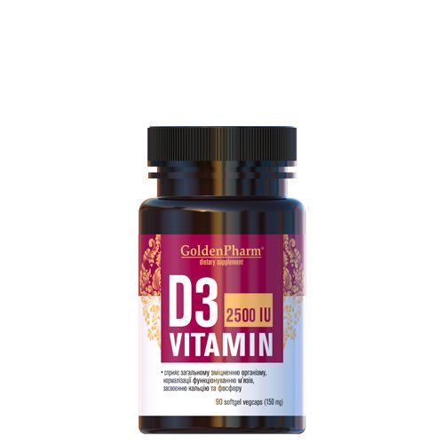 

Витамин D3 Golden Pharm Vitamin D3 2500 IU 90 капсул