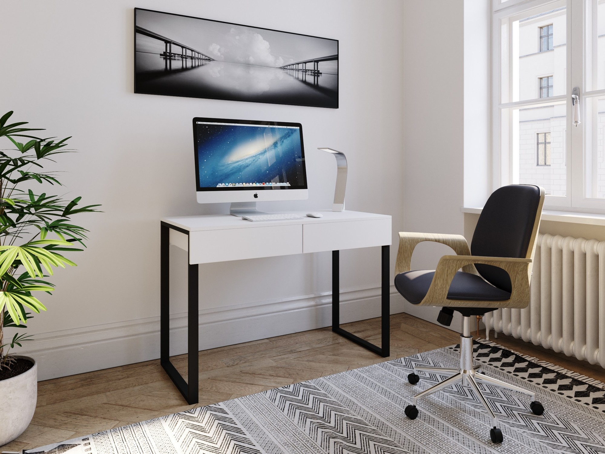 

Стол компьютерный Loft. Moreli Jack Ш1100 мм В 760 мм Г 536 мм Венге темный