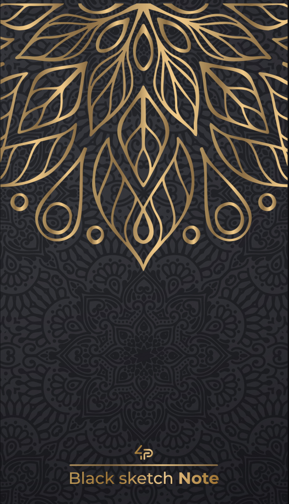 

Скетчбук 4Profi с чёрными страницами "Black sketch note" mehndi, A5 904846