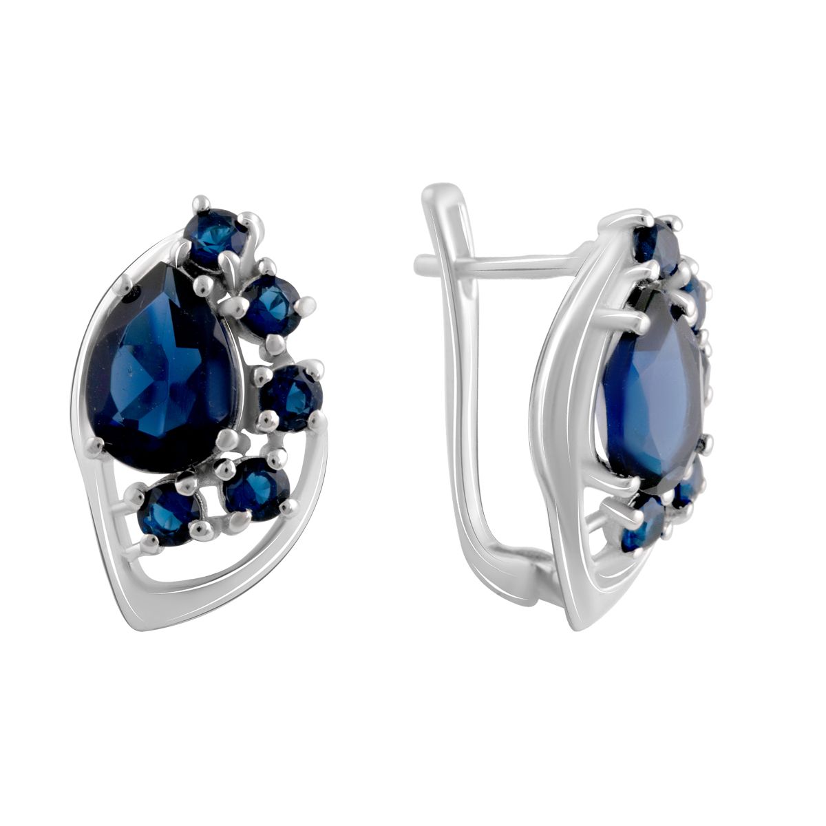 

Серебряные серьги jill с сапфиром nano 3.375ct