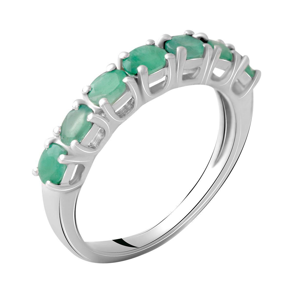 

Серебряное кольцо jill с натуральным изумрудом 0.925ct 17.5 размер