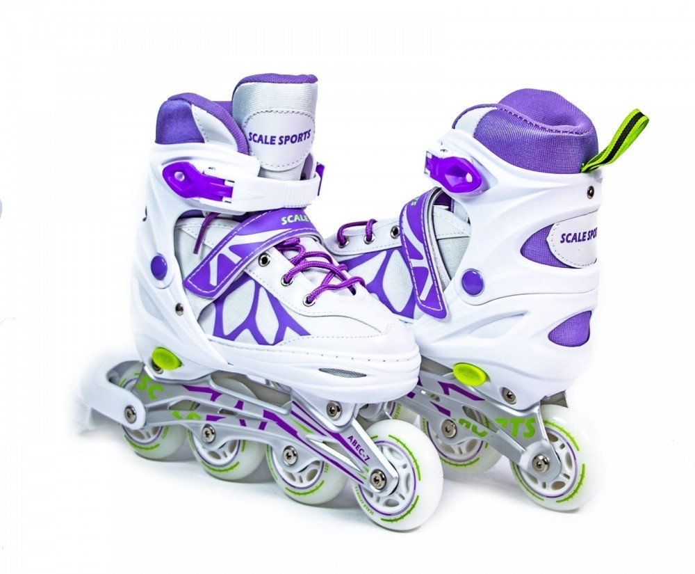 

Ролики Scale Sports LF 601A бело-фиолетовые, размер 34-37
