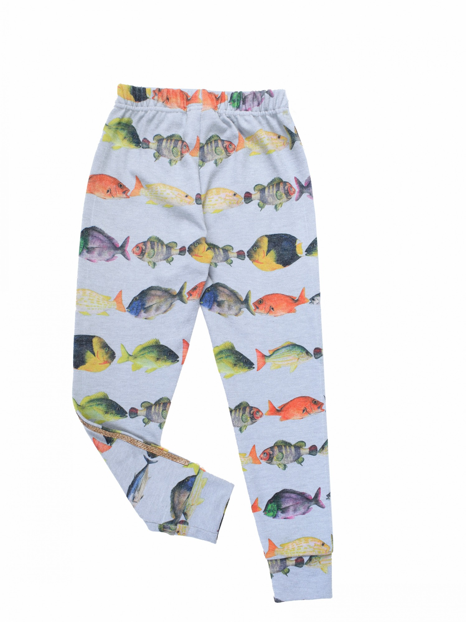 

Детские штаны брючки для девочки Mone kids шерсть ангора моренго принт рыбки р.110