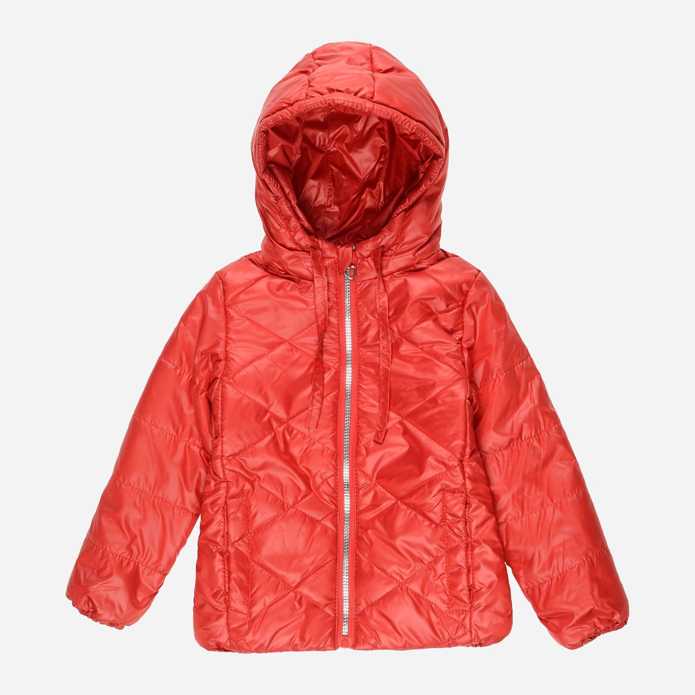 Акция на Дитяча демісезонна куртка для дівчинки Одягайко 22544 104 см Червона от Rozetka