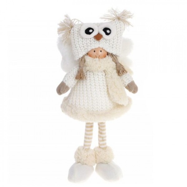 

Фигурка мягкая новогодняя Девочка в совиной шапке 33 см. Flora 12735 (NAT08828)