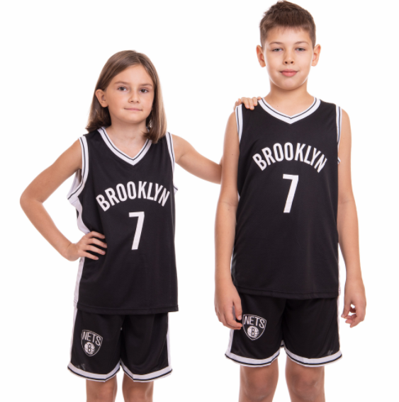 

Форма баскетбольная детская NBA BROOKLYN 7 SP-Sport 3581 XL (13-16 лет) Черно-белая (IN07634)
