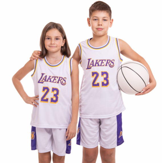 

Форма баскетбольная подростковая NB-Sport NBA LAKERS 23 BA-0563 XL (13-16 лет) Бело-фиолетовая (IN07639)