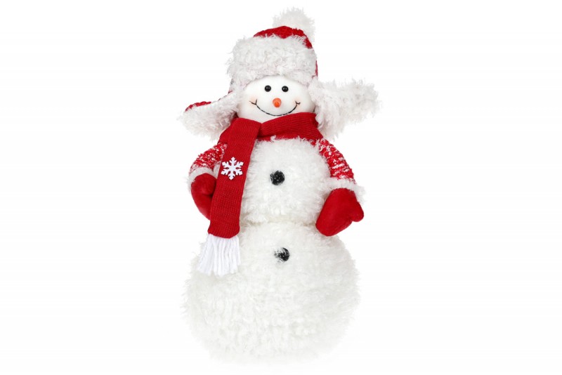 

Мягкая новогодняя игрушка Bon Снеговик 33см 822-240 (IR06385)