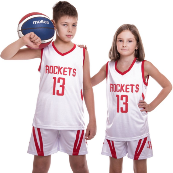 

Форма баскетбольная подростковая NB-Sport NBA ROCKETS 13 BA-0966 L (10-13 лет) Бело-красная (IN07643)
