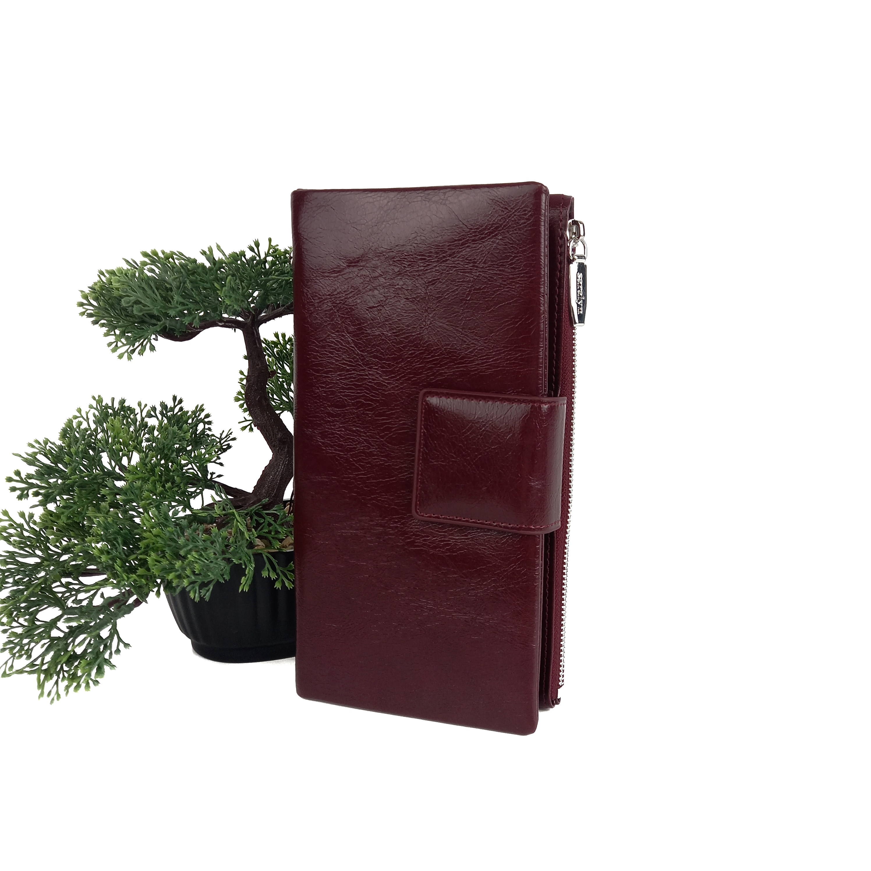 

Оригинальный кошелек искусственная кожа Saralyn бордовый TRY-446 claret