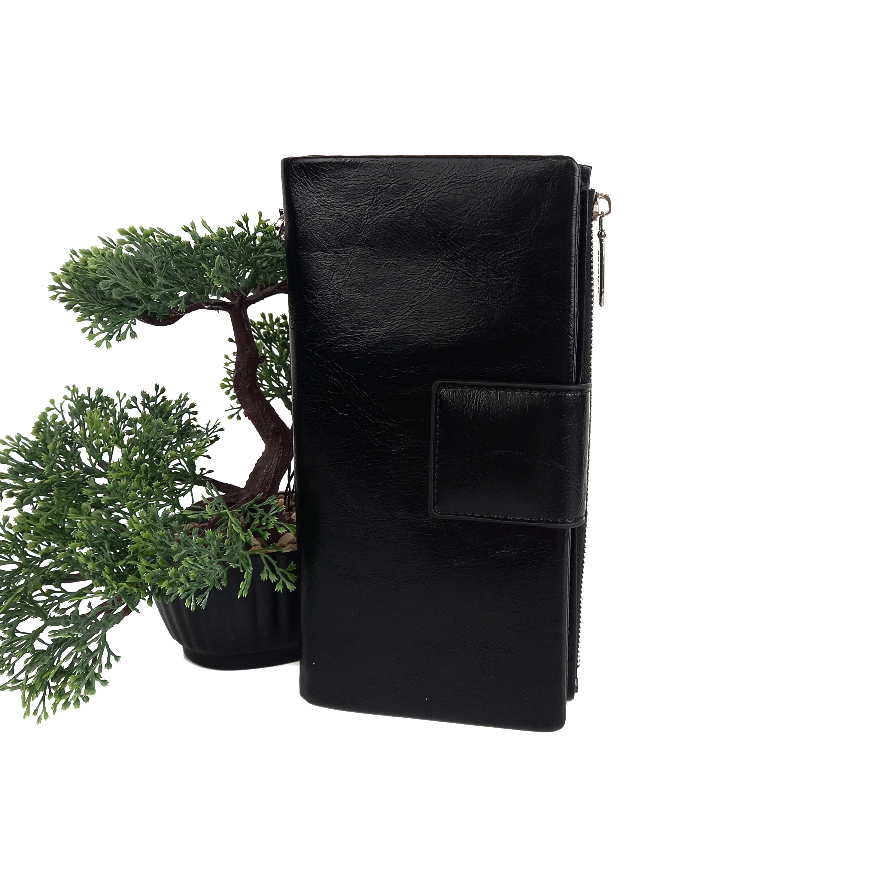 

Большой кошелек-клатч искусственная кожа Saralyn черный TRY-446 black