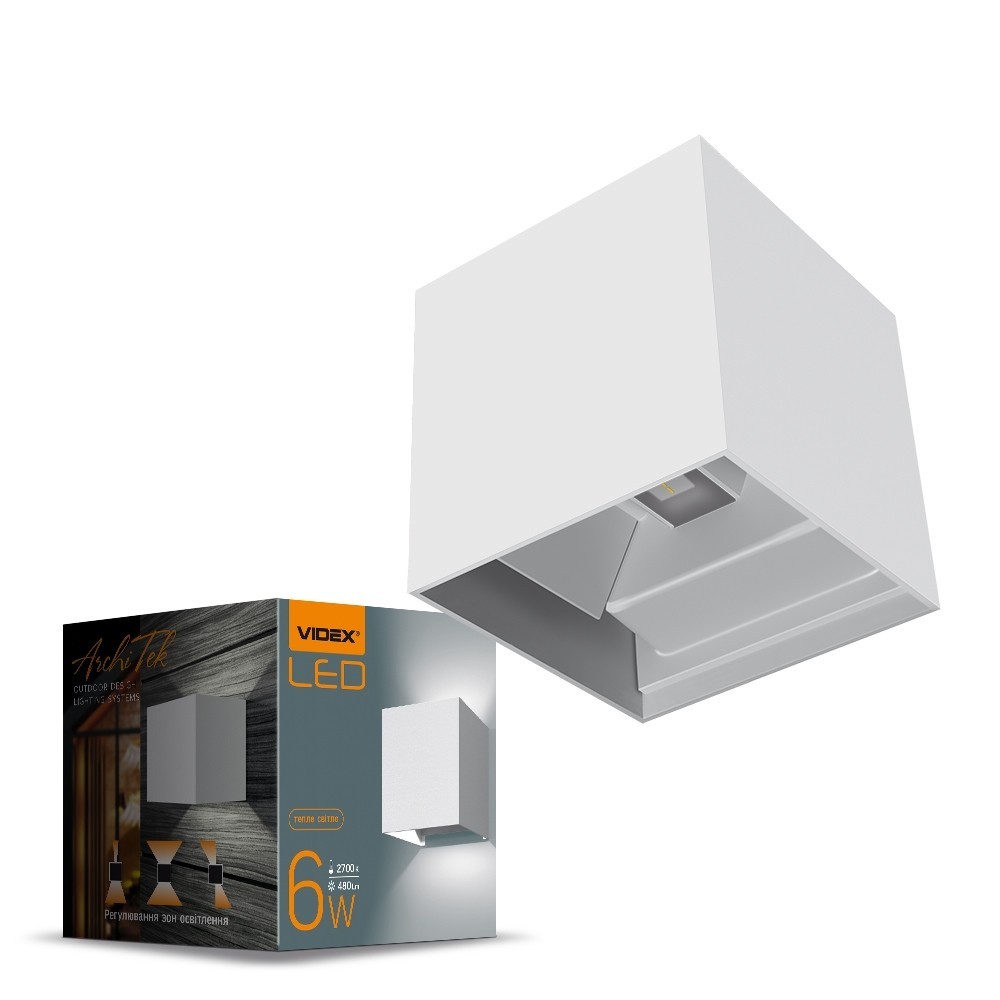 

LED Світильник архітектурний IP54 AR04 VIDEX 6W 2700K Білий