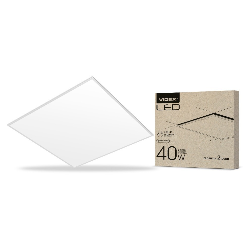 

LED панель VIDEX 40W 6200K Антиблікова (UGR