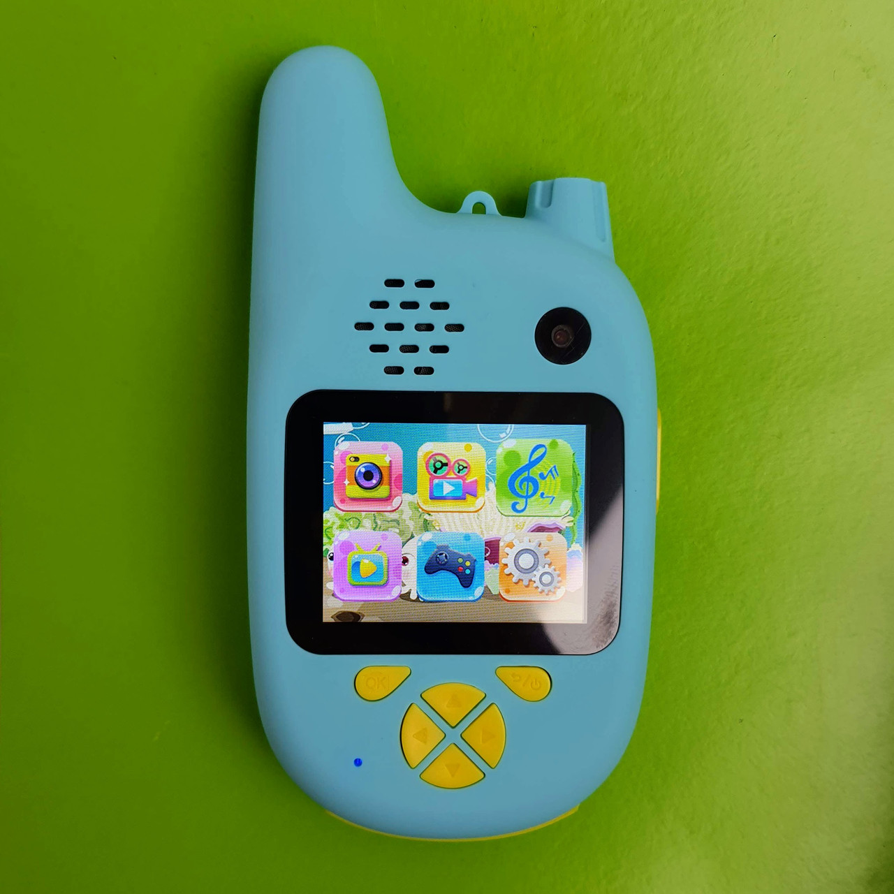 

Детский цифровой фотоаппарат рация Children`s fun с двумя камерами голубой