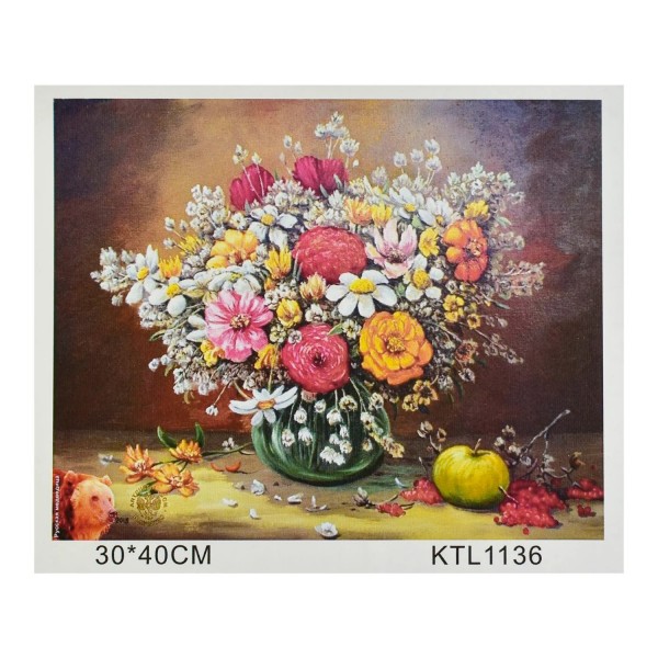

Картина по номерам Bambi KTL 1136 "Цветы", 30х40см (BAM005708)