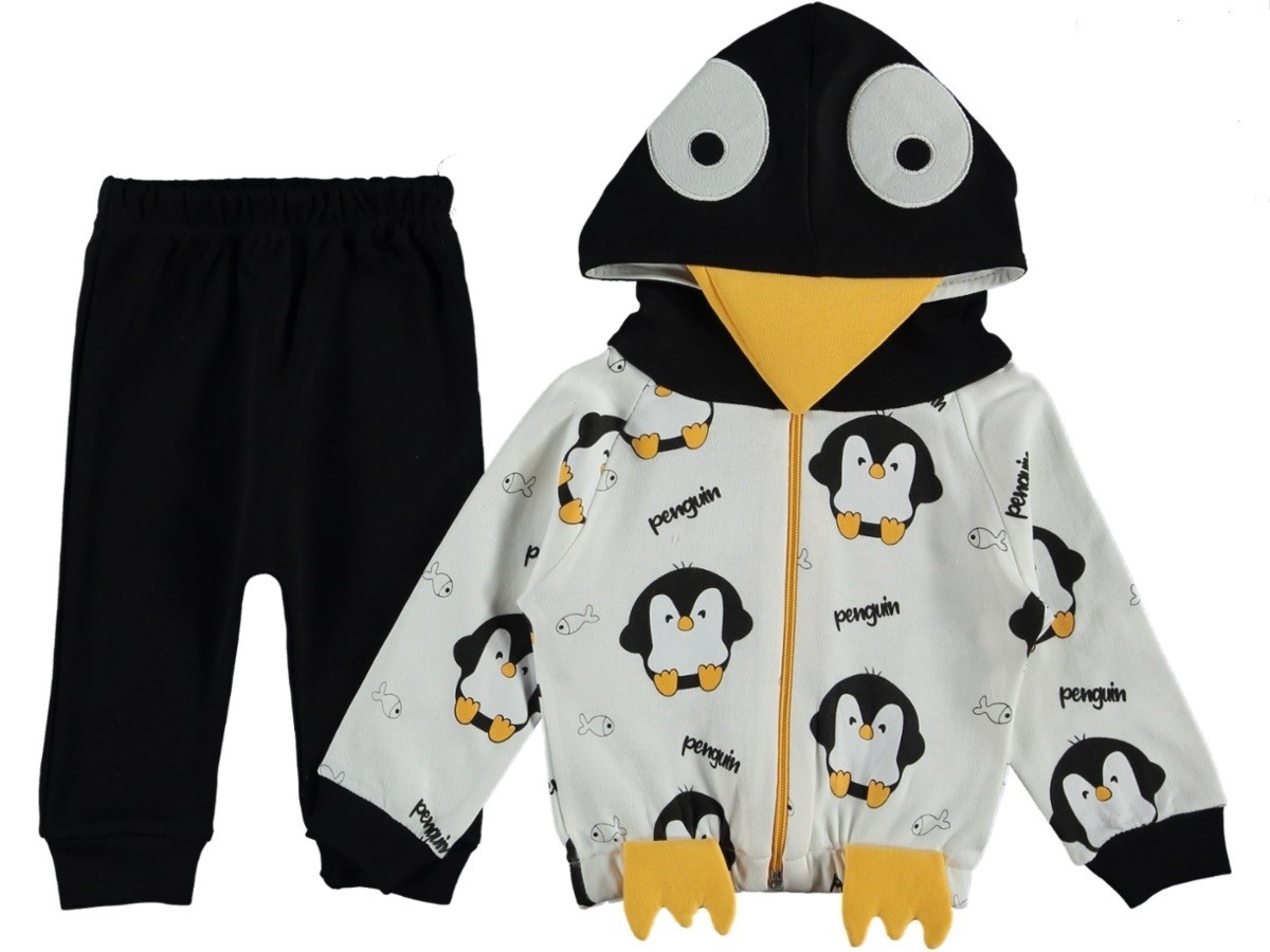 

Комплект (кофта + штаны) Tufito Penguin 80 см Белый + черный