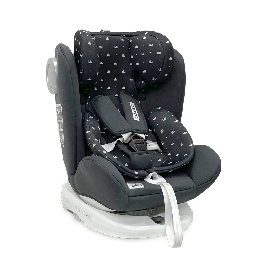 

Автокресло Lorelli Lusso + sps + Isofix 0+/1/2/3 (0-36 кг) Черно-белый