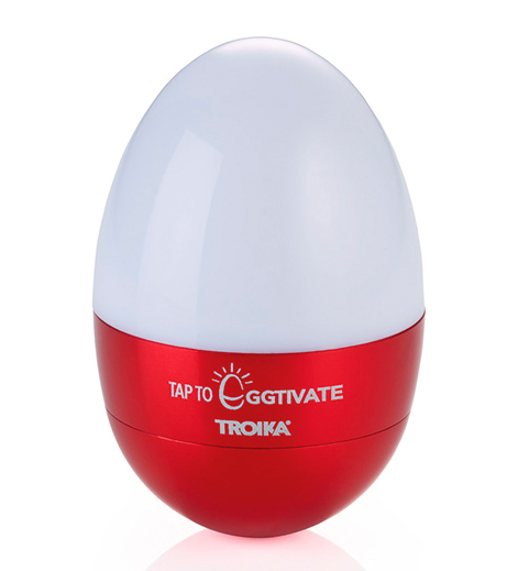 

Светильник-ночник Troika Eggtivate, с датчиком вибрации, красный