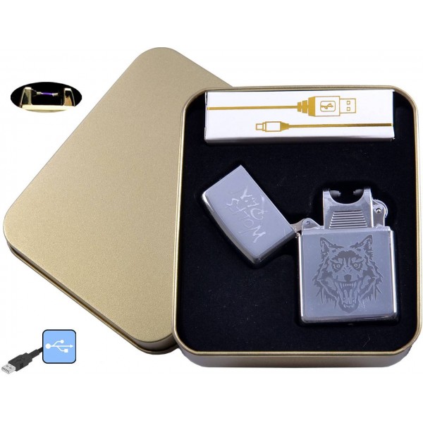 

Электроимпульсная зажигалка в металлической упаковке (USB) 4838-4