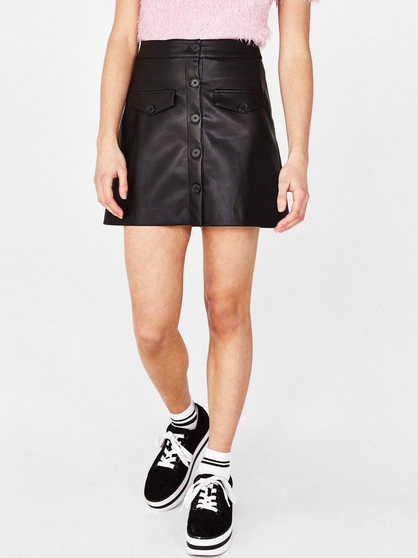 

Юбка Bershka XAZ262069AQLJ  Черная, Юбка Bershka XAZ262069AQLJ S Черная