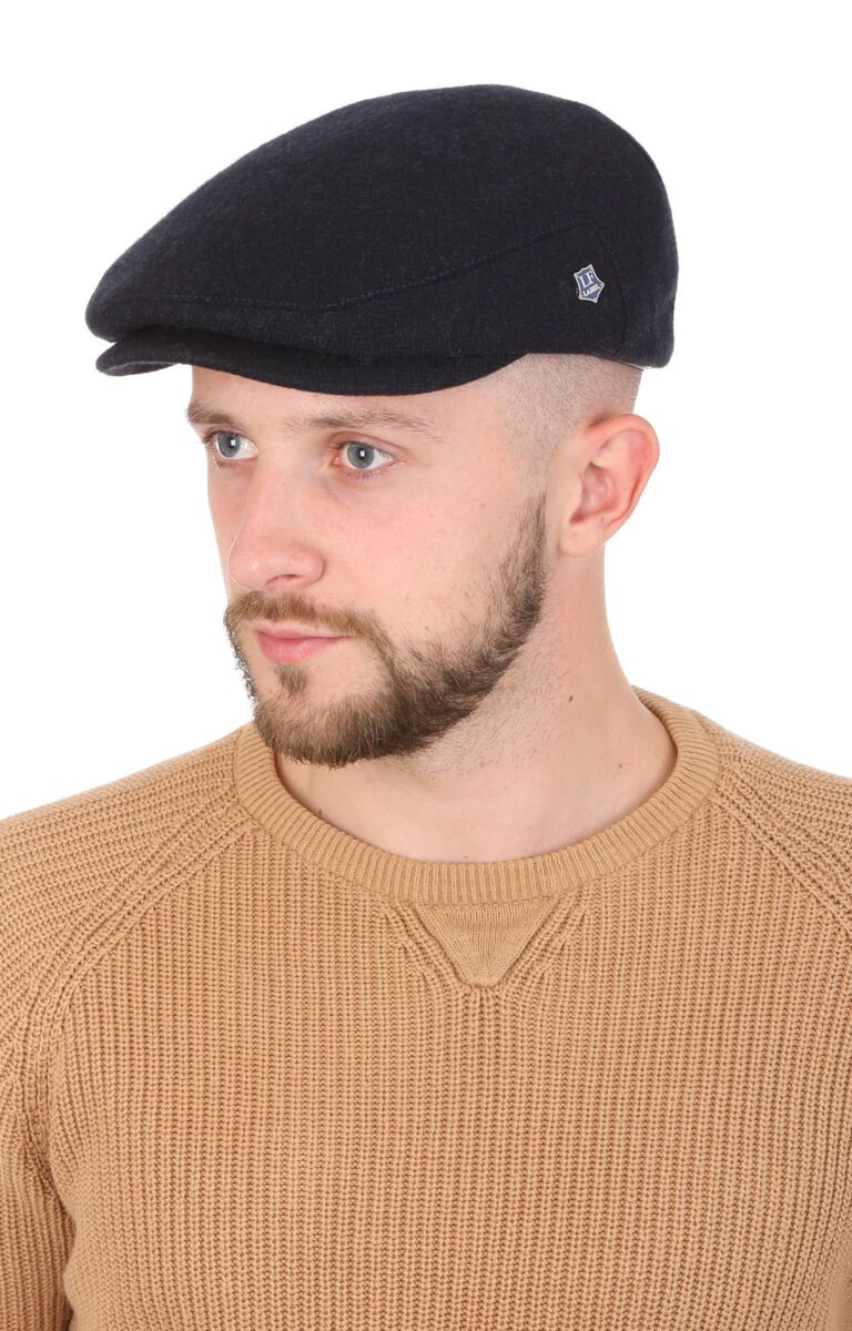 

Кепка мужская синяя из шерсти LF Label