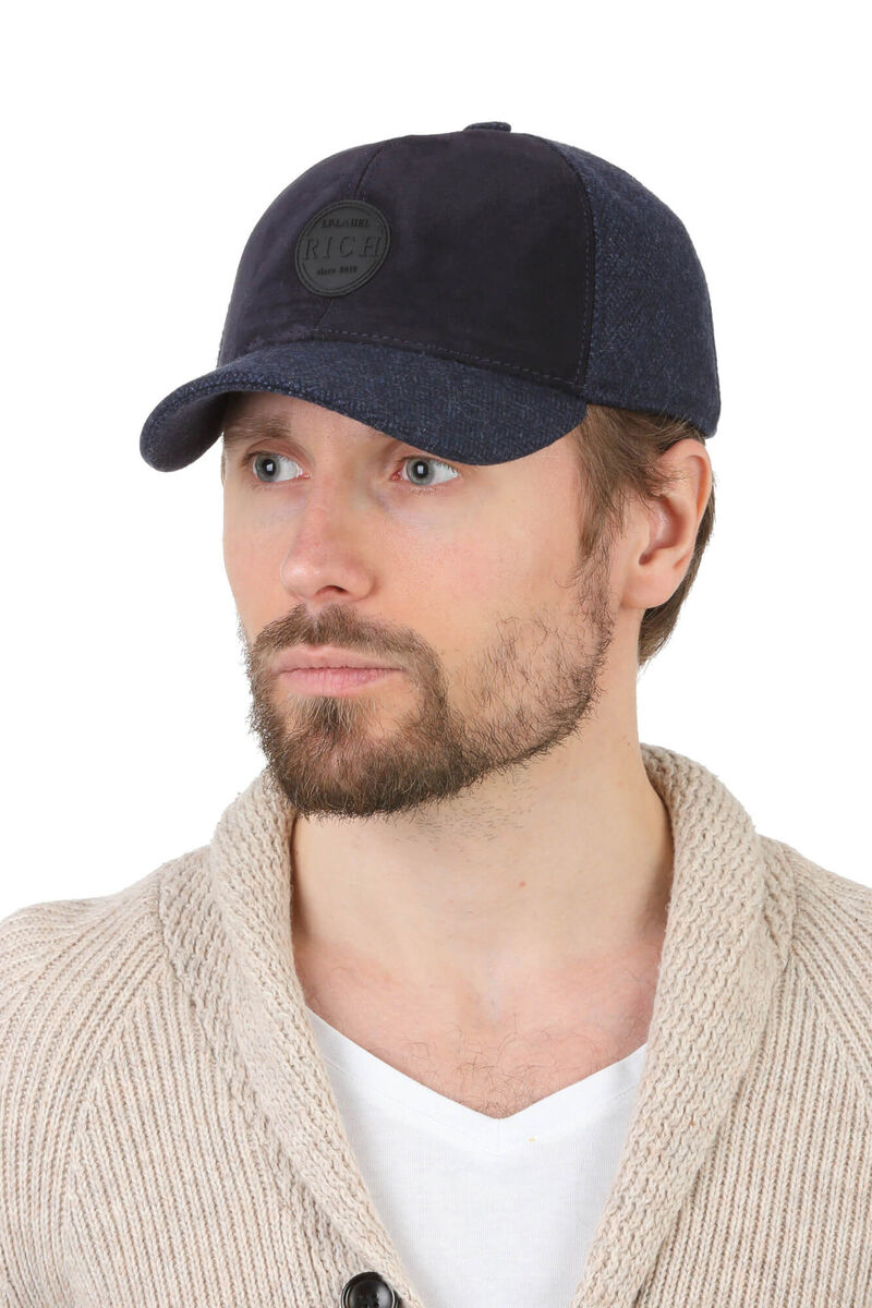 

Бейсболка синяя комбинированная 58см LF Label