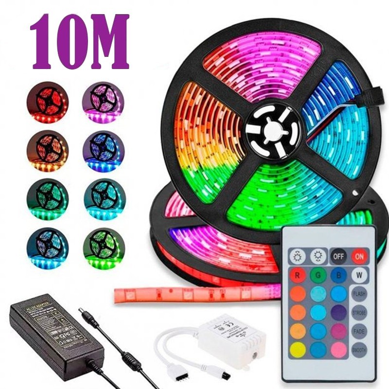 

Светодиодная лента Wuw RGB 5050 (600LED) 10 метров с блоком питания и пультом в комплект