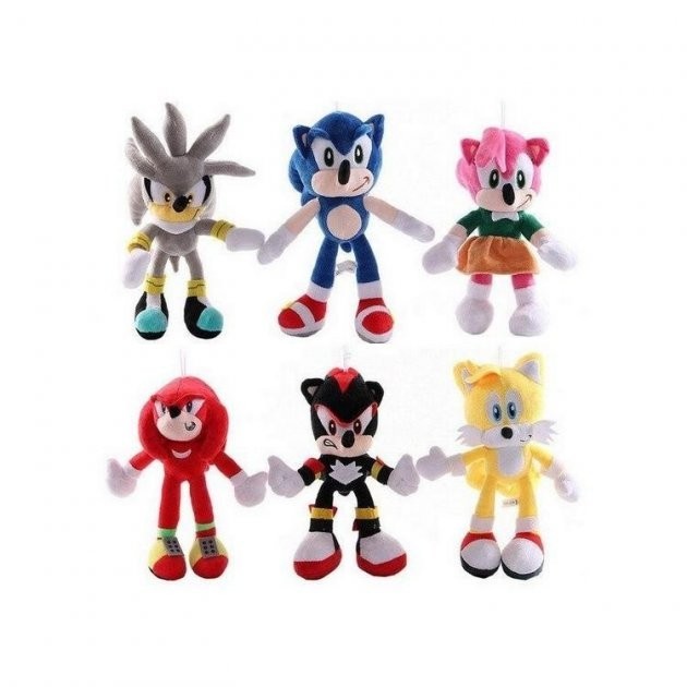 

Набор мягких игрушек Super Sonic X 6 персонажей (Sonic Plush Соник Икс) 40см