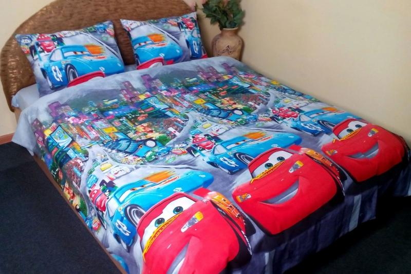 

Простынь MirSon Бязь Premium 17-0260 Red Car 180x220 см