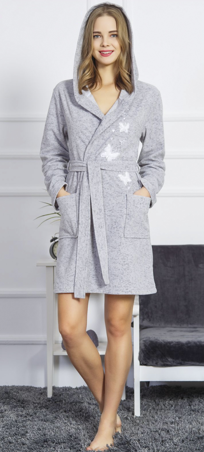 

Халат женский Vienetta Secret 64014/17 XL серый